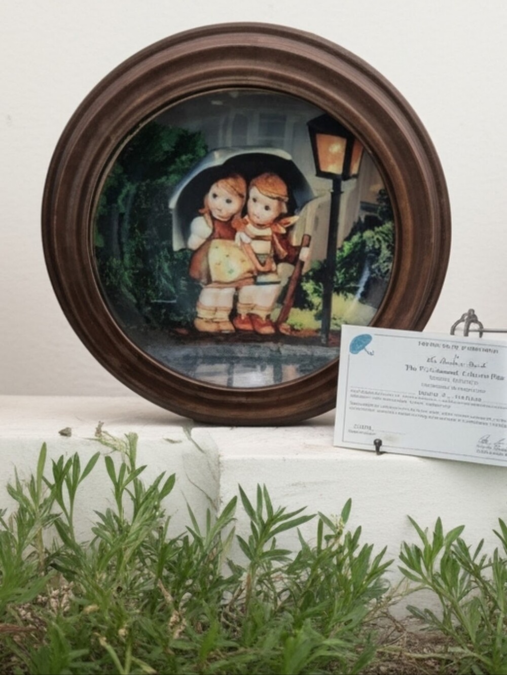 Hummel Stormy Weather Hummel-Inspired Brown Decorative Wall Plate
